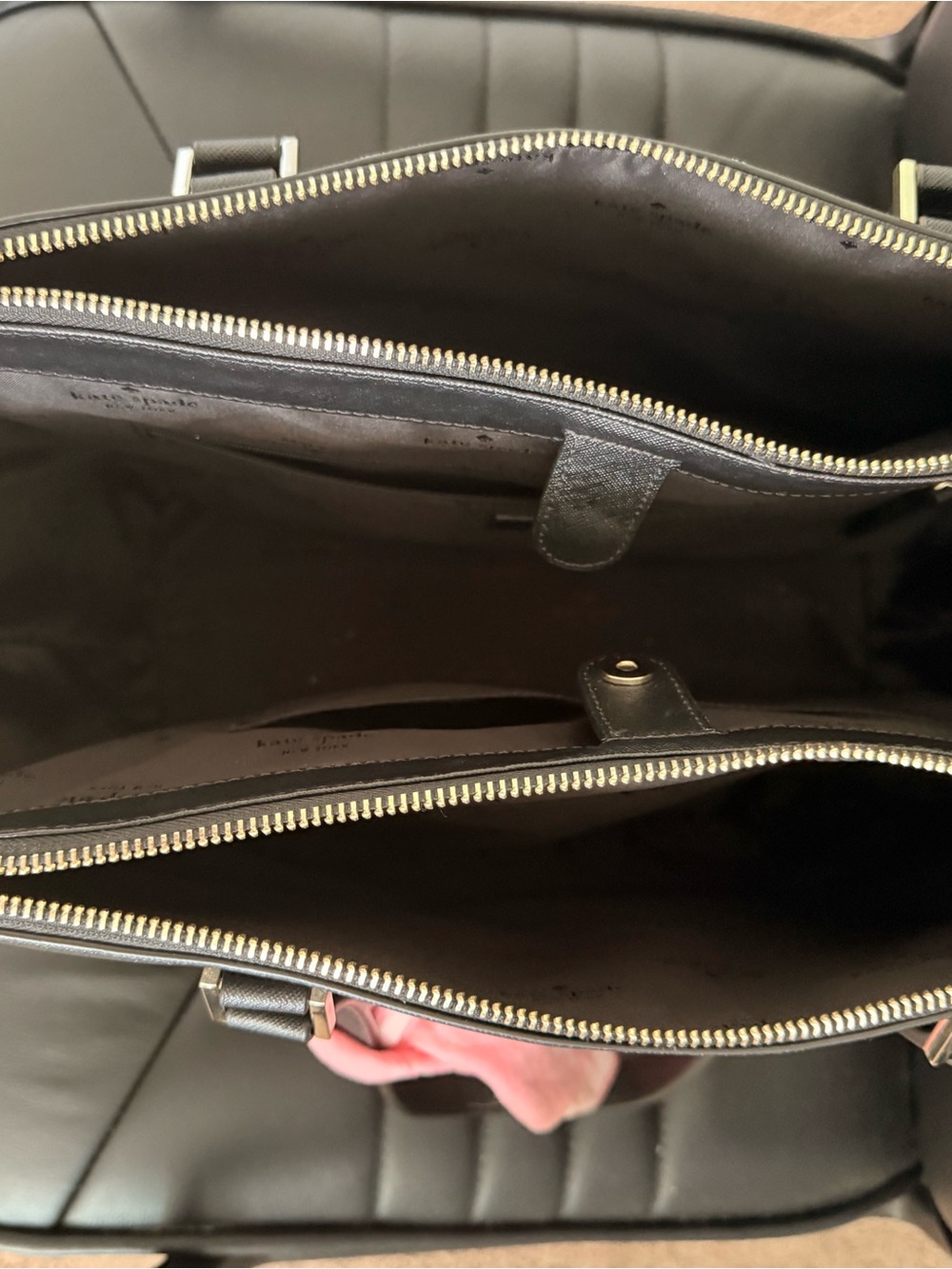 kate spade Black Tote with Pink Scarf Accent - Picture 5 of 8
